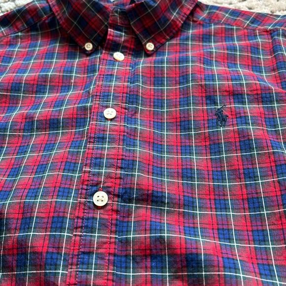 Ralph Lauren Plaid Button Down Shirt Size L 14-16 - Picture 2 of 4